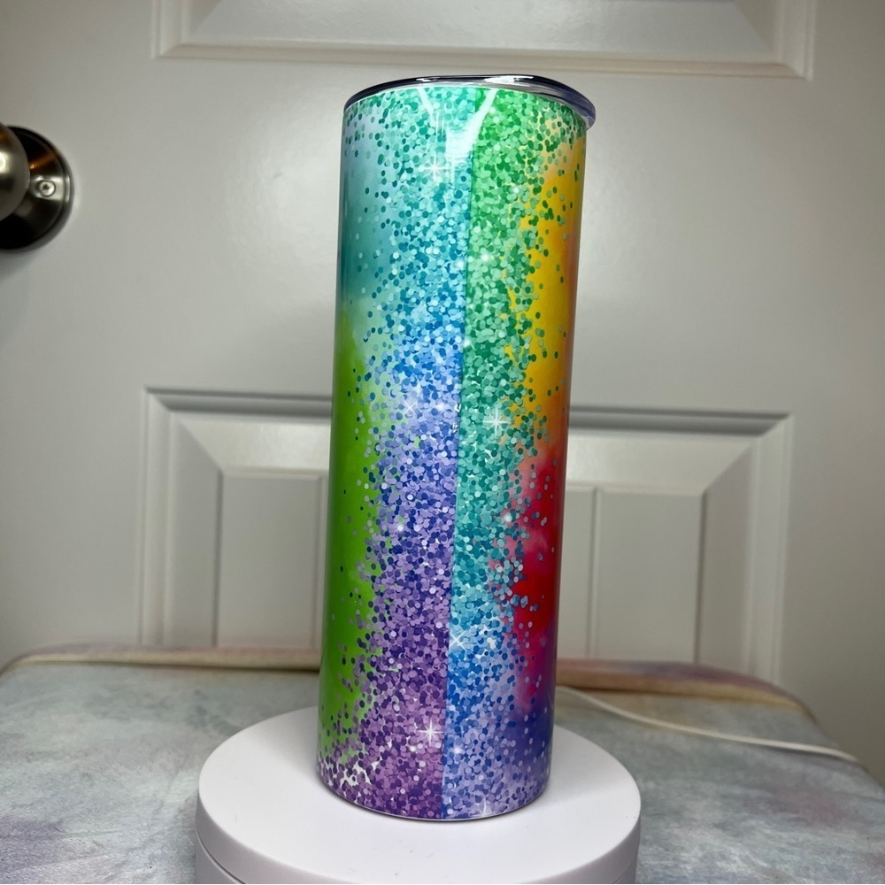 Hello Kitty tie dye glitter 20 oz skinny Tumbler - Picture 8 of 8